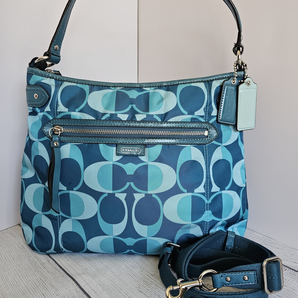 Coach Daisy Dream C Print Teal Convertible Hobo/Crossbody Bag F26023 - Picture 2 of 14